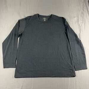 G.H. Bass Long Sleeve Shirt Mens Large Gray Crewneck Casual Basic Tee